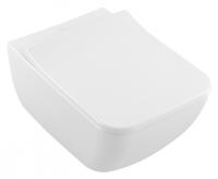 Унитаз подвесной Villeroy & Boch Venticello alpin белый, прямоугольный, 37.5x56 см + ершик напольный в подарок