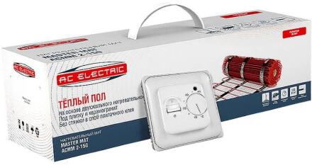 Мат нагревательный AC ELECTRIC ACМM 2-150-0,5 с терморегулятором