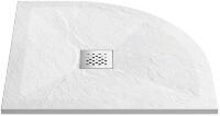 Душевой поддон из искусственного камня Vincea 80x80 VST-4SQ8080W+Vsph-D132 Белый матовый