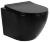 Унитаз подвесной SanDav Cerchio Black 490х365х320 безободковый, микролифт (круглый), черный