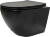 Унитаз подвесной SanDav Cerchio Black 490х365х320 безободковый, микролифт (круглый), черный